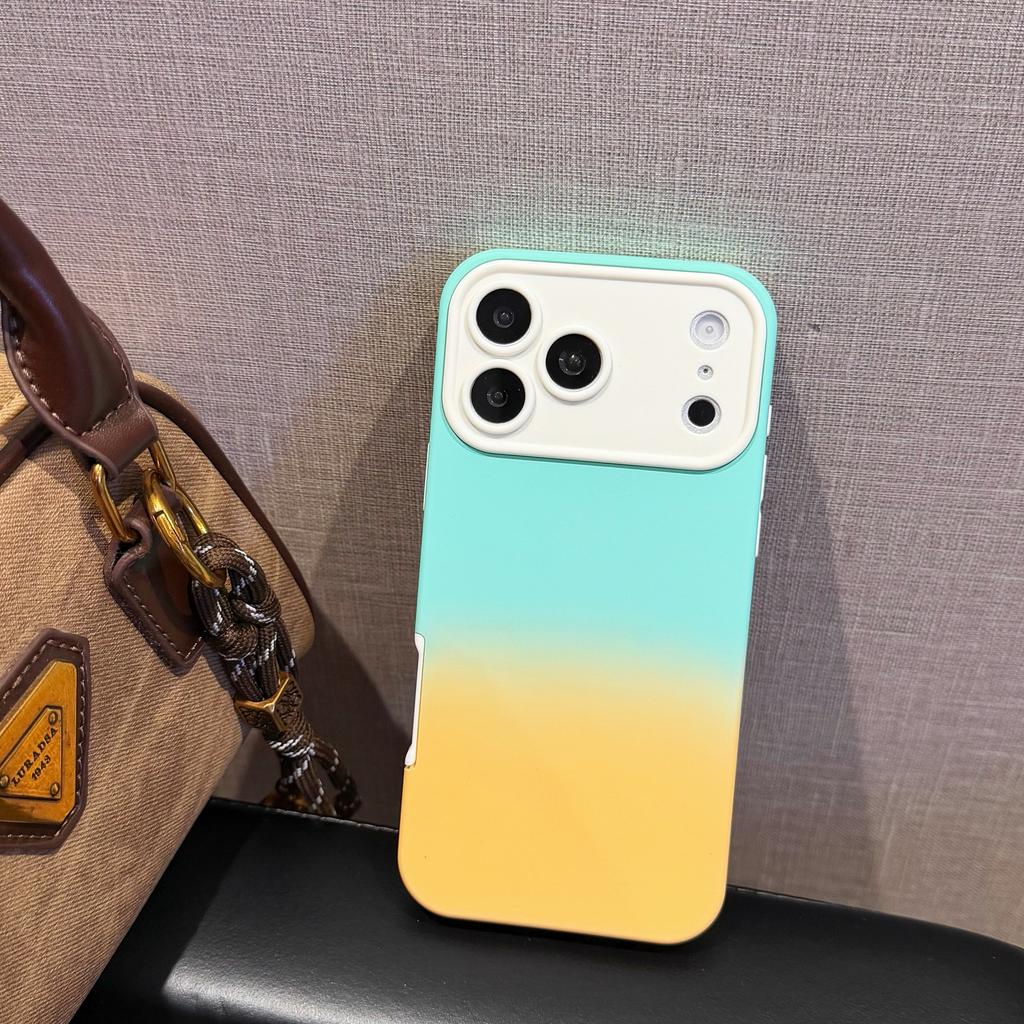 Матовый защитный чехол с градиентом для камеры для iPhone 17 16 15 14 13 Pro Max, 2-в-1, большое окно, противоударный бампер, чехол для телефона