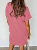 Women's Summer Casual Color Block Twist Stripe Dress with Pockets - 2024 Collection