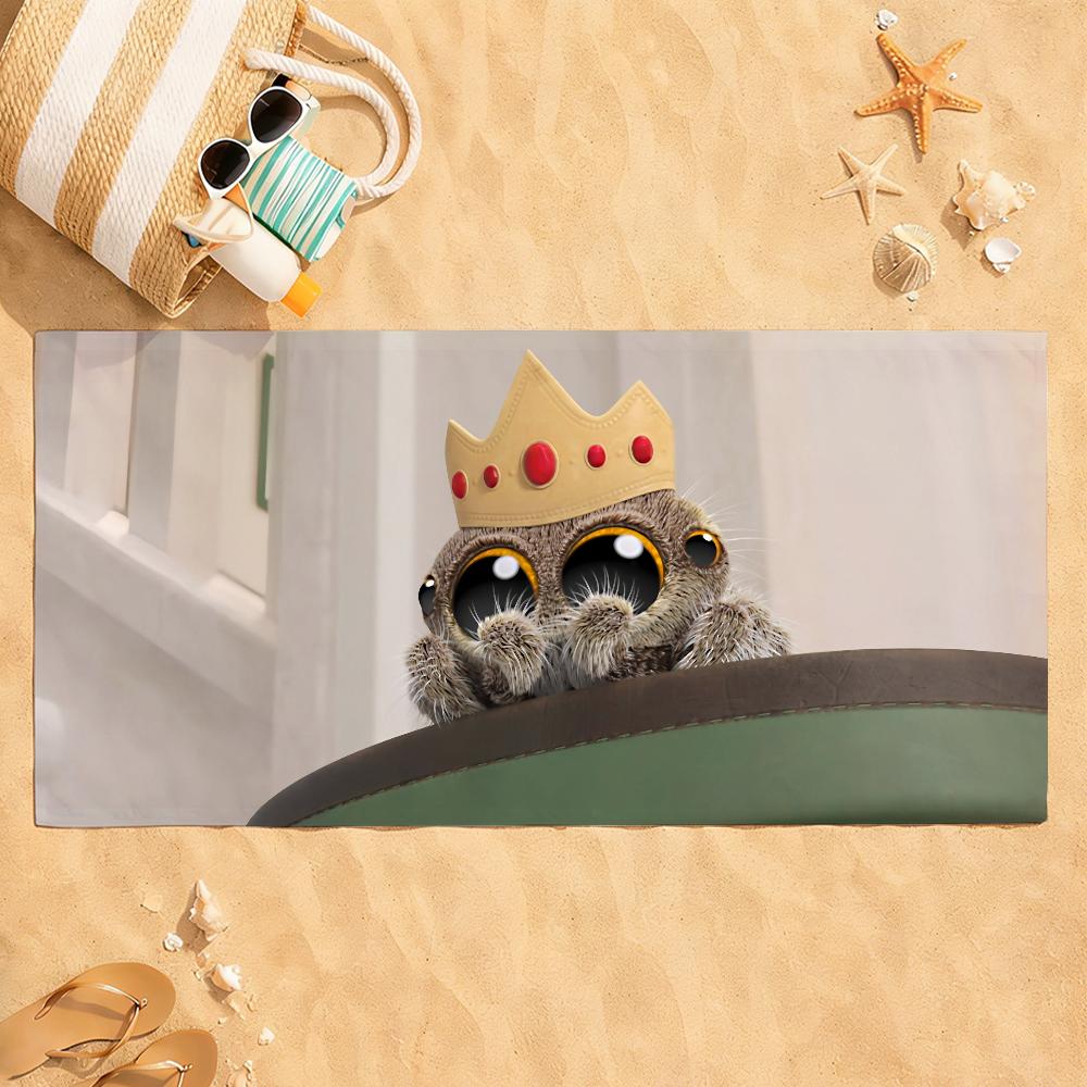 Cartoon Cute Lucas the Spider Towel Quick Dry Absorbent Beach Towel for Sports, Fitness, Swimming and Outdoor Activities