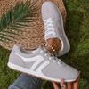 Fashion Women's Lightweight Casual Sneakers Fashion Non Slip Lace Up Sports Shoes for Women Striped Pattern Comfortable Walking Shoes