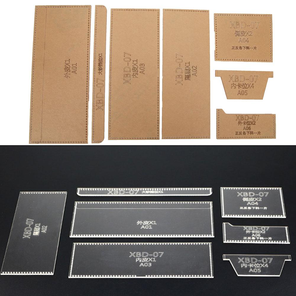 Акриловый шаблон кошелька Прозрачный Ручной DIY Модель кожаного кошелька для короткого кошелька