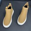 Высокие кроссовки мужские дизайнерские ботильоны модные повседневные из микрофибры и кожи верх увеличенной высоты плоская платформа сандалии обувь