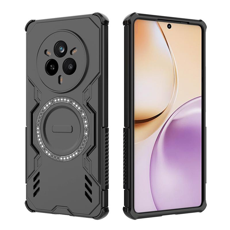 KEYSION Полый чехол для отвода тепла для Realme 14 Pro+ 5G Магнитное охлаждение Ударопрочный чехол для телефона для OPPO Realme 14T 5G 14 5G