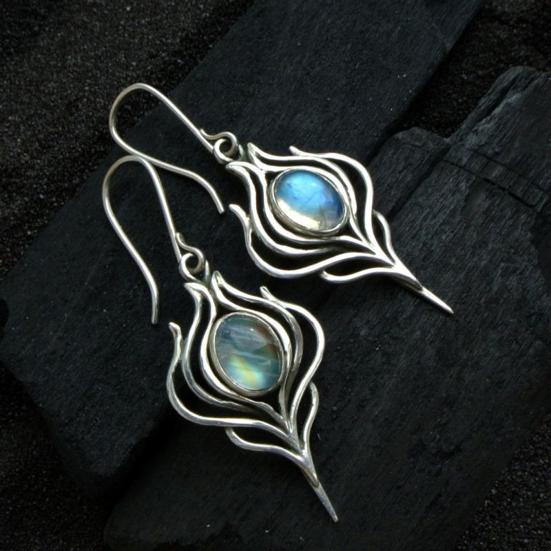 1 пара простых антикварных серег-подвесок с резьбой ручной работы из искусственного лунного камня, женские серьги-крючки в богемном стиле