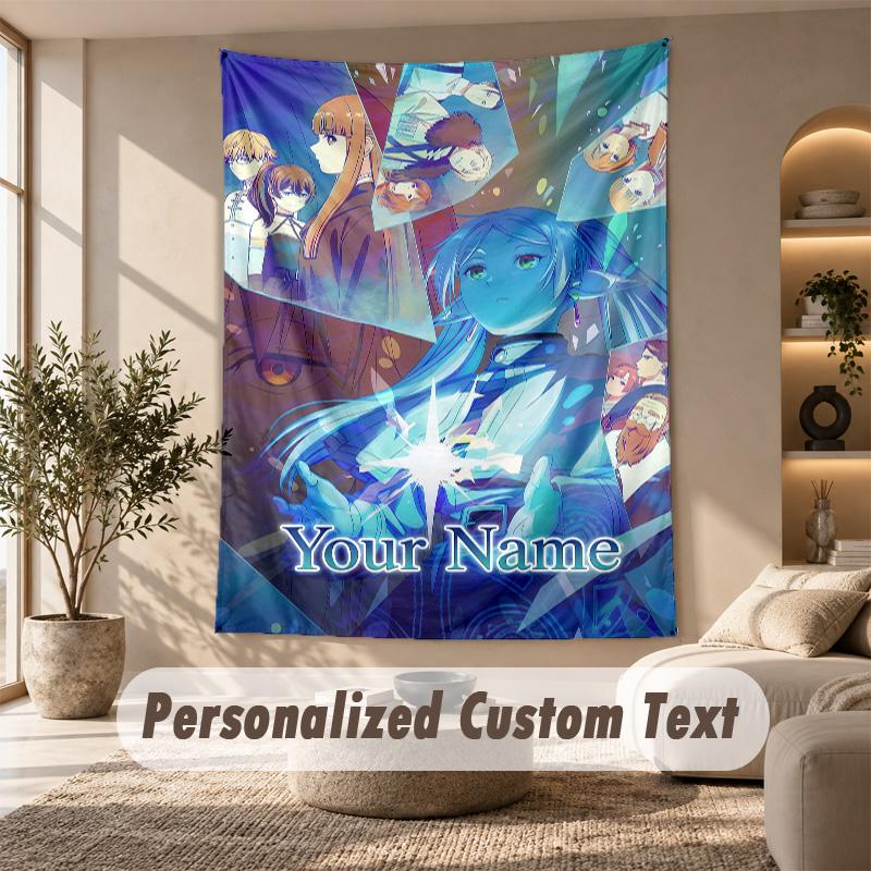 Tapestry Custom Name Text, Wall Hanging Tapestry Home Room DecorFrieren Beyond Journey's End