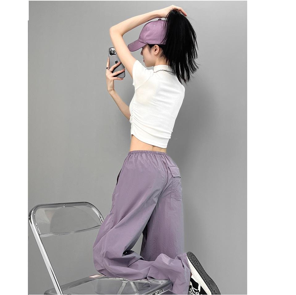 Летние свободные американские уличные танцы хип-хоп спортивные быстросохнущие рабочие брюки женские джазовые танцевальные брюки модный тонкий стиль
