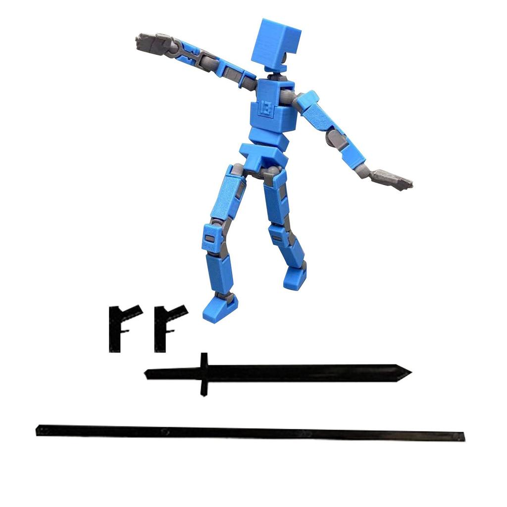 Многосуставная человеческая кукла с 3D-печатью, полностью подвижная декомпрессионная игрушка в механическом стиле