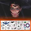 Kids Halloween Tattoo Sticker Cartoon Funny Tattoo Sticker Scar Horror Decoration Fake Stickers Creative Face Art Holiday Decor