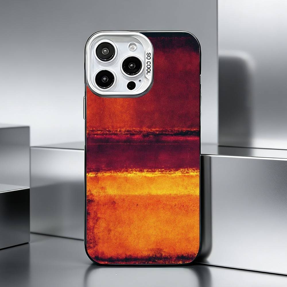 M-Mark Rothko A-Art    Phone Case For iPhone 17,16,15,14,13,12,11 Plus,Pro Max,XS,Colored silver phone case