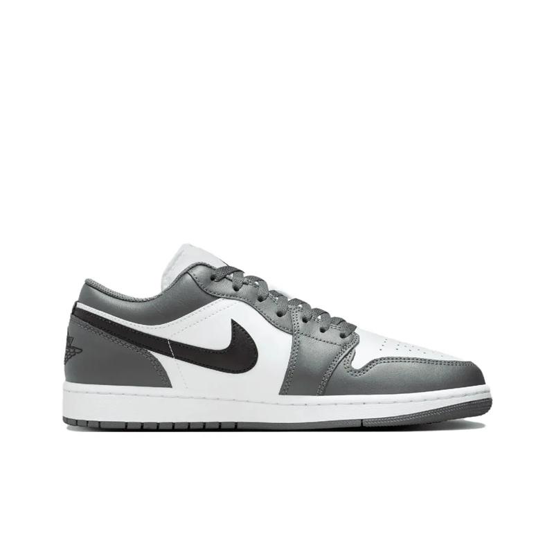 Air Jordan 1 Low Iron Grey Black Унисекс Кроссовки Белый 553558-152
