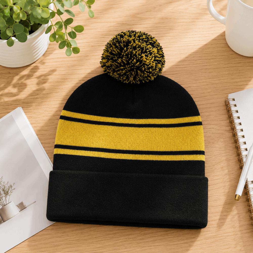 Stretchy Knitted Beanie Thick Knitted Ski Beanies Outdoor Sports Hat Autumn/Winter Activities