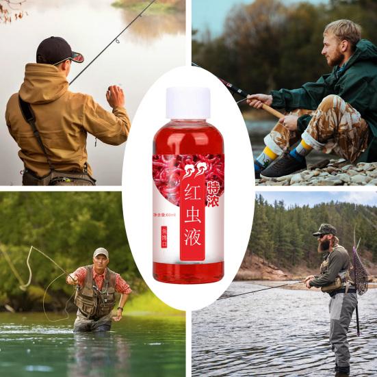60 мл Жидкий Усилитель для Рыбы Высокая Концентрация Стимулирует Вкус Безопасные Ингредиенты Сильное Проникновение Жидкая Насадка с Красным Червем Усилитель для Рыбы Рыболовные Принадлежности