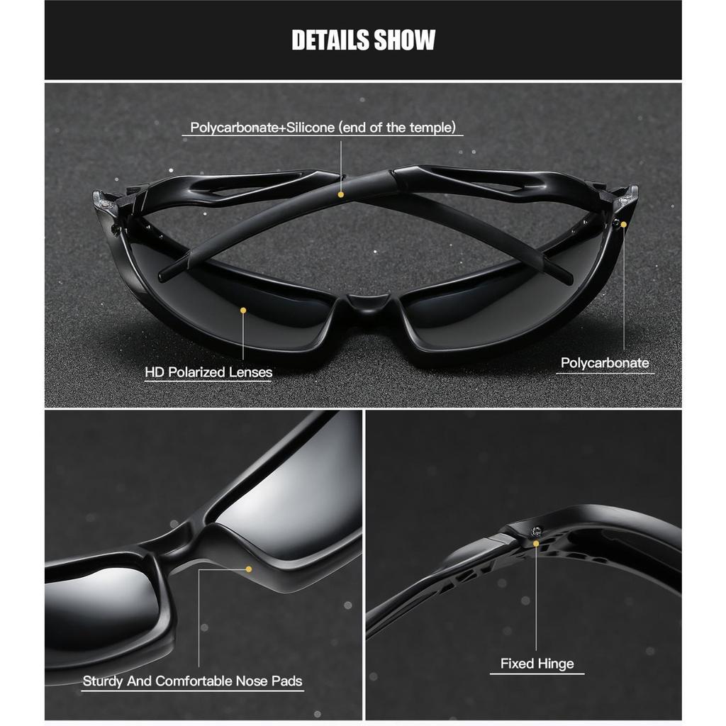 Royalhot Поляризованные спортивные солнцезащитные очки унисекс с полой оправой, винтажные солнцезащитные очки, очки в стиле ретро, солнцезащитные очки, UV400