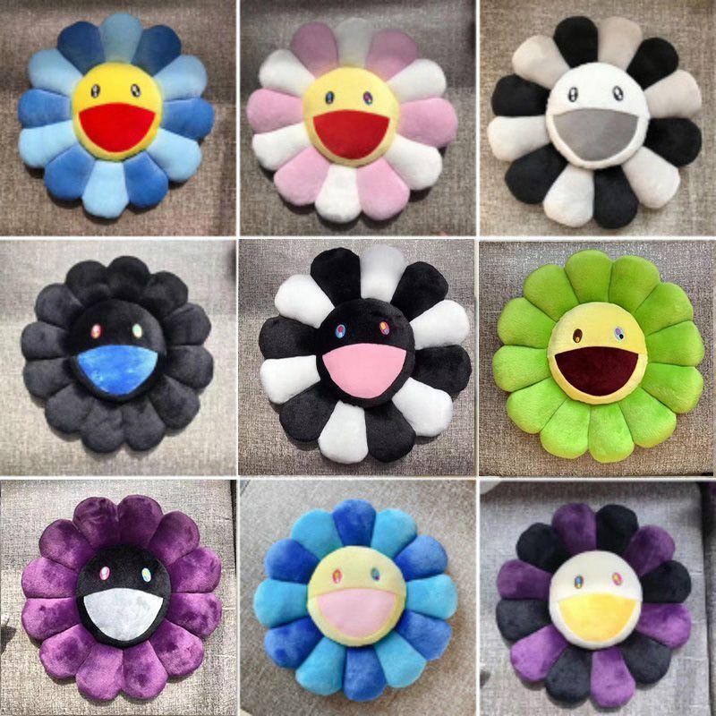 Яркая и красочная 40-сантиметровая плюшевая подушка в виде радужного цветка Такаси Мураками для детей