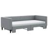 VidaXL Daybed with Trundle and Mattress Light Grey 90x200 Cm Fabric 3196596