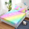 Матрас Три предмета Мультяшная Панда Градиентное изменение Покрывало Наволочка Защитный чехол для матраса