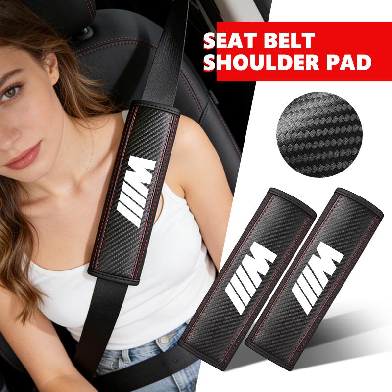Car Interior Accessories Seat Belt Cover Logo Shoulder Protection Pad For BMW 1 3 5 7 Series M F01 F20 F10 F13 E52 E53 E60 E93 BA2