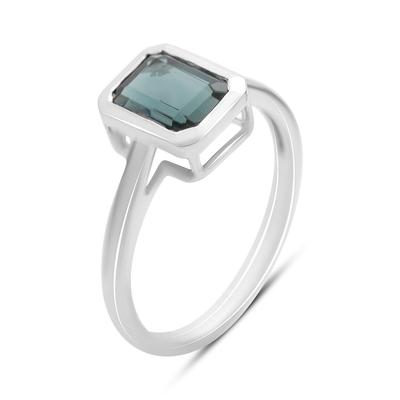 Серебряное кольцо с топазом Лондон Блю 1.4ct, вес изделия 2,31 гр (2204763)