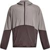 Rush Colorblock Half-Zip Woven Hoodie Men Training Sportswear Tops Grey 1379678-294