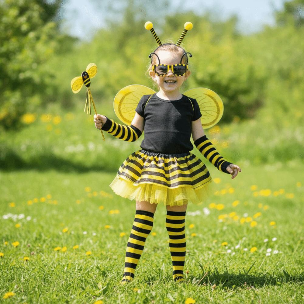 Tutu Skirt Bumblebee Costume Striped Knee Stocking Honey Bee Costume Bee Costume Set For Women