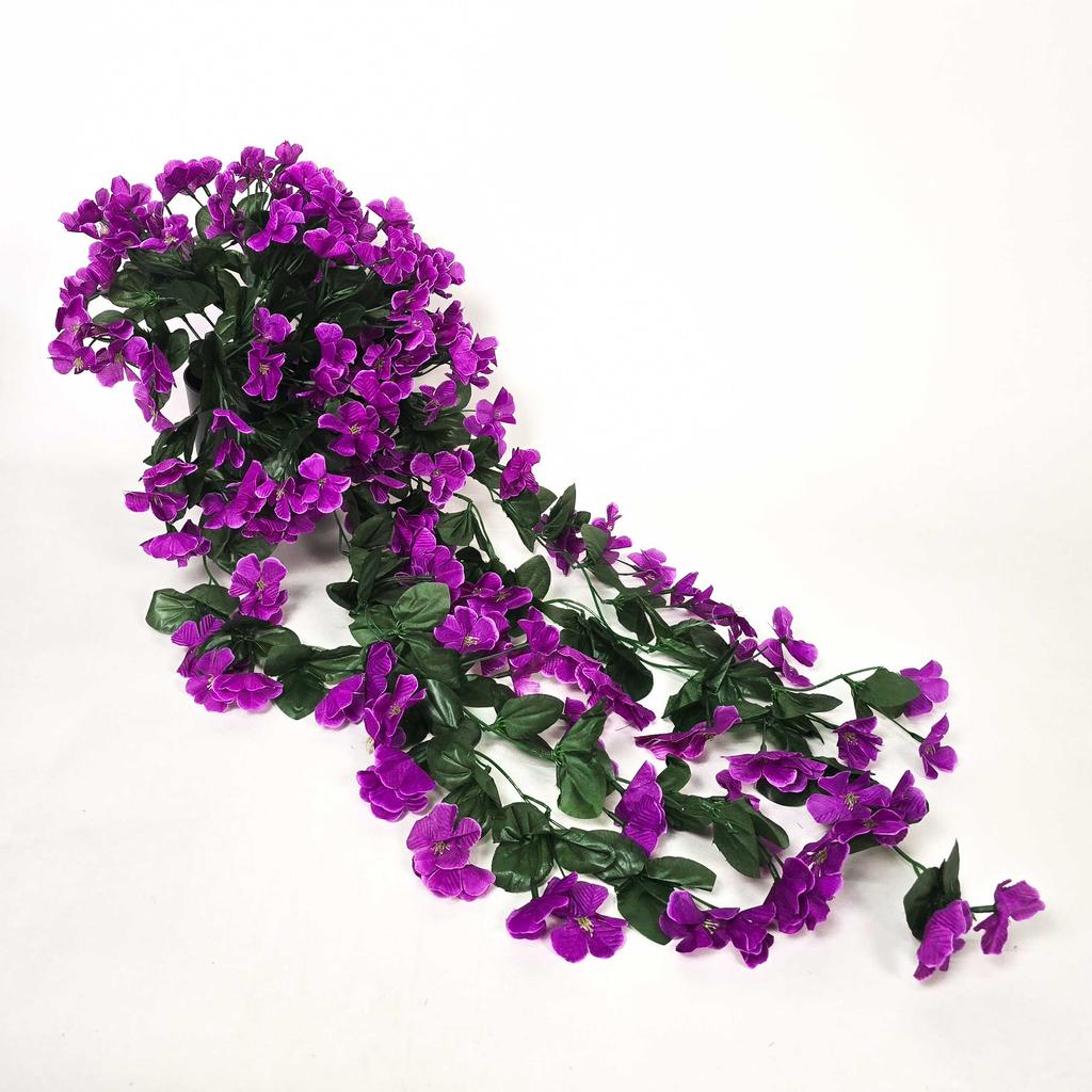 Bougainvillea Artificial Azalea Hanging Plant in Pot Flower 70 Purple