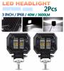 2PC 3Inch 12V 24V 6500K 40W Waterproof  LED Light Bar Offroad Car Boat Led Work Light Spot Light