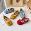 Fashionable Soft Bottom Butterfly Knot Anti-Slip Children's Shoes Spring Autumn New Korean Style Girls Flat Sandals Baby