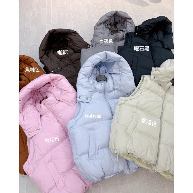 New casual loose large size small sleeveless vest stand neck cotton jacket vest jacket female foreign style design