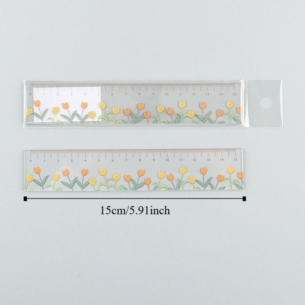 Transparent 15cm Straight Ruler Multifunction DIY Drawing Tools Creative Drafting Ruler Student