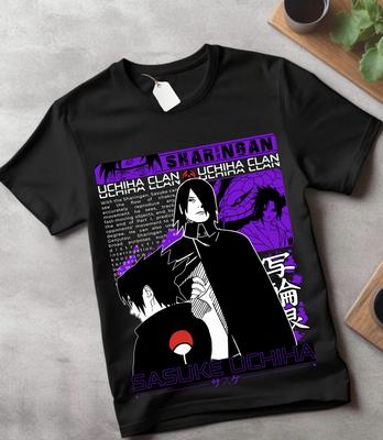 Sasuke Uchiha T-shirt Naruto Jiraya Hinata Itachi Anime Horror Shirt Gift