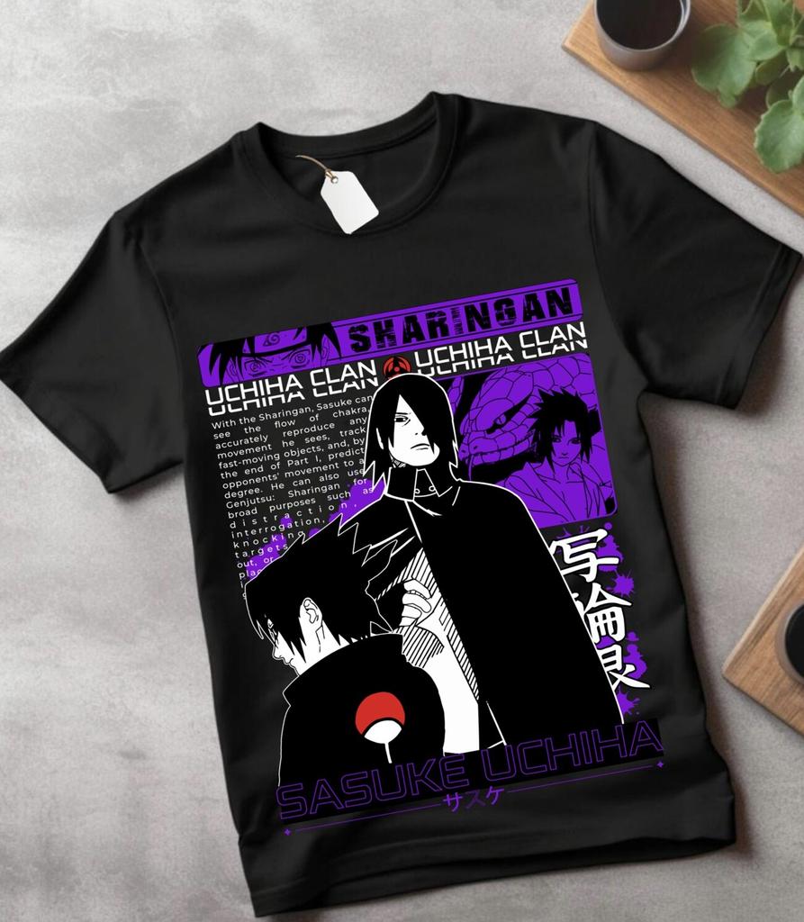Sasuke Uchiha T-shirt Naruto Jiraya Hinata Itachi Anime Horror Shirt gift