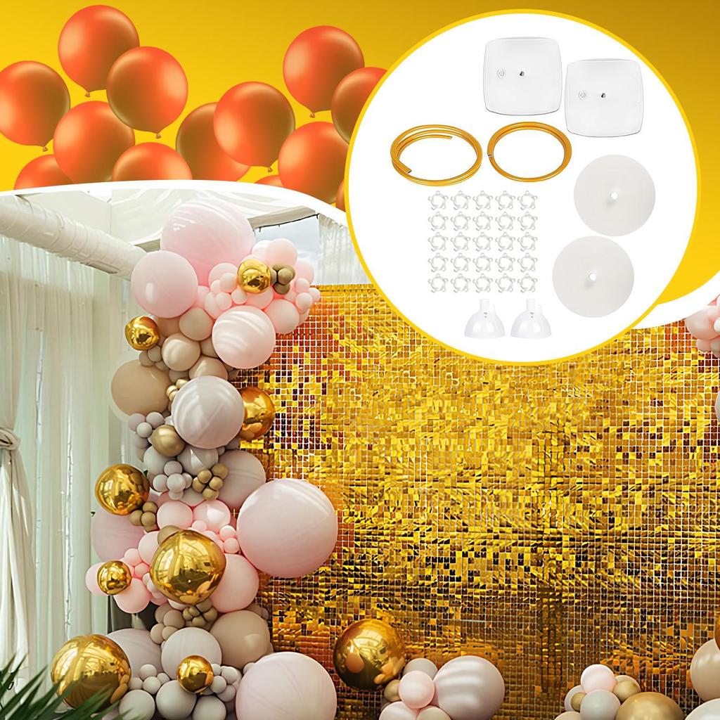 1 Set Gold Wedding Arch Stand Party Decor Balloon Arch Frame Backdrop Holder Bendable Bracket With Water-Filled Base home decor