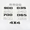 Silver Black Letters 550G 4X4 850 550 D35 B40 D6S B63 Emblem for Mercedes Benz Brabus G Car Trunk Rear W463 W464 Logo Sticker AU1