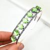 Tsavorite Bangle Gemstone Jewelry, 925 Solid Sterling Silver Bangle, Handmade Jewelry Birthstone Bangle, Gift For Him