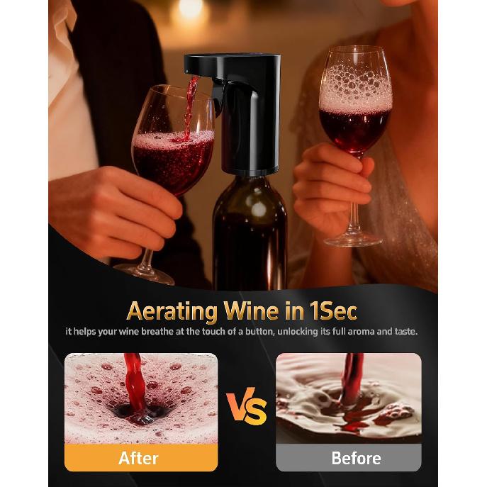 Электрический декантер для вина 5-в-1 с аэратором, Цифровой диспенсер для бутылок с алкоголем, Регулируемая дозировка, Умный наливщик для виски, Насос для ликеров/крепких напитков