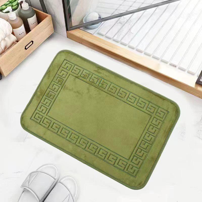 Коврик для ванной из кораллового флиса, нескользящий, впитывающий, настраиваемый, 40x60 см, полотенце для пола в ванной комнате