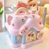 Creative DIY Piggy Bank Cartoon Cute Square Money Boxes Piggy Bank With Lock And Key Children Christmas New Year Gifts For Girls