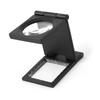 Three Folding 10X Magnifier Zinc Alloy Magnifier Magnifying Glass with Scale Magnifying Glass Small