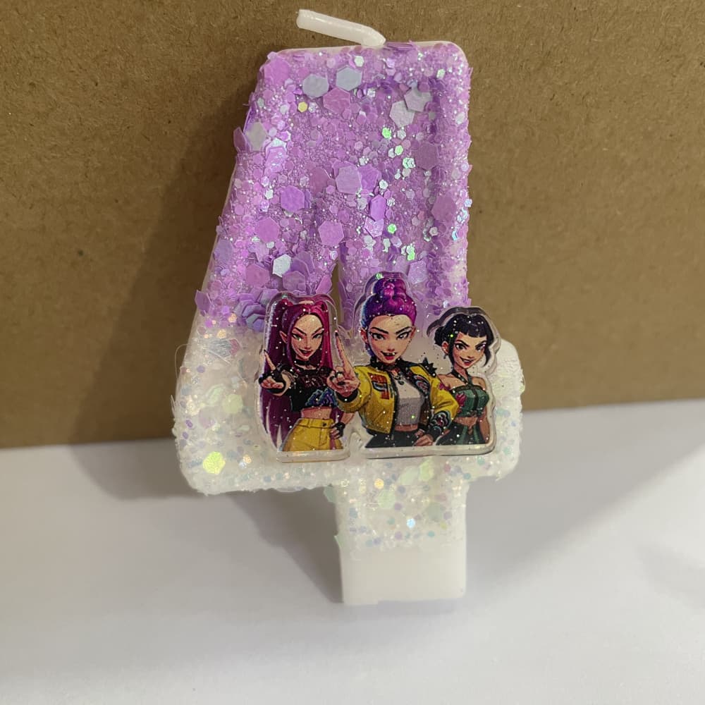 K-pop Свеча с темой Истребителей демонов 3D Цифра 0-9 Украшение для детского торта на день рождения Вечеринка в стиле аниме Аксессуары Подарки