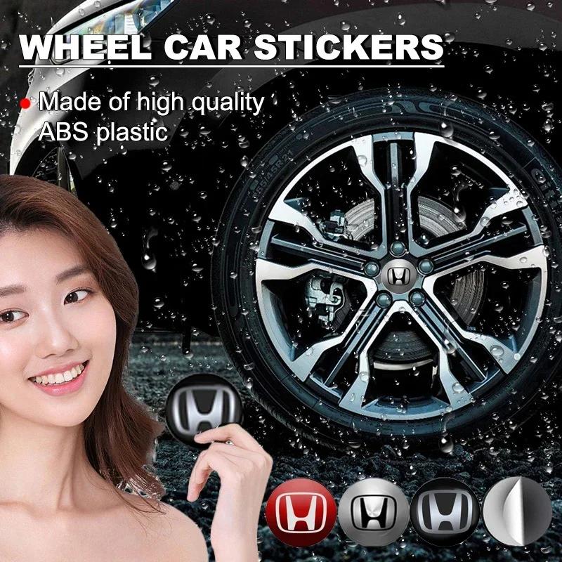 4pcs 56mm Car wheel hub cover badge stickers For Honda Mugen Power TypeR Jazz City Civic Inspire Accord FIT HRV CRV Odyssey Jade