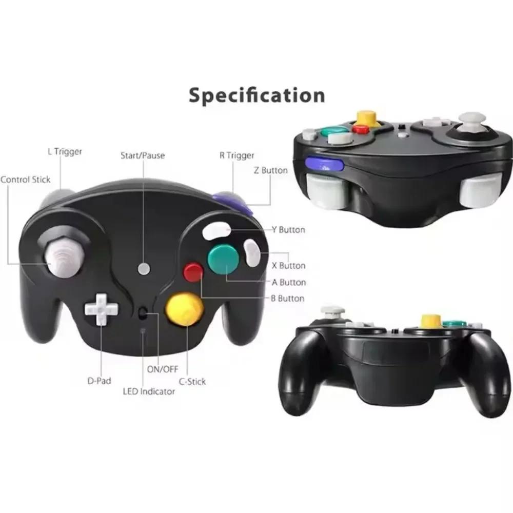 Игровой контроллер для игровой консоли GameCubes NGC с адаптером 2,4 ГГц Беспроводной геймпад для джойстика Nintendo Gamecube