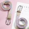 Женский эластичный пояс без проколов: Универсальный холщовый ремень с пряжкой-штифтом для студентов