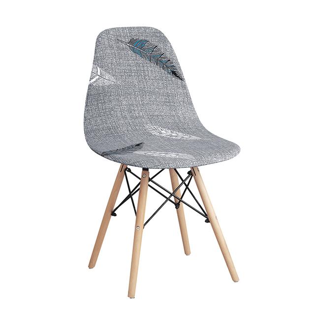 Новый стиль, чехол на стул в виде ракушки с принтом, эластичный чехол для кухни, безрукий, чехлы на обеденный стул, моющийся эластичный чехол на сиденье для банкета, дома