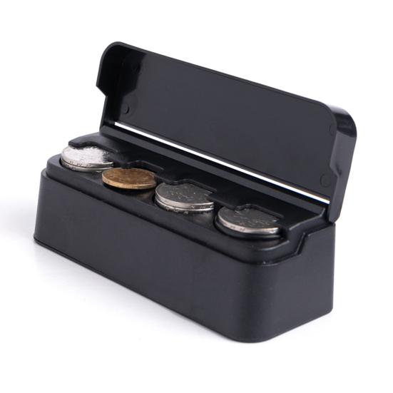 Автомобильный ящик для монет, удобный автомобильный держатель для мелочи, органайзер, компактный прочный контейнер для хранения монет для авто дома