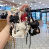 Elegant Cat Shape PU Leather Handbag Pendant Artistic Rope Women Maximalist Bag Backpack Pendant Ornament