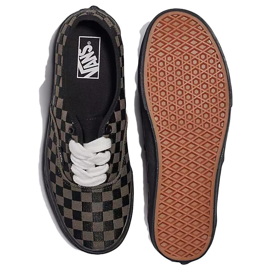 Vans Аутентичная вышитая шахматная доска — черные кроссовки унисекс VN0009PVCJK
