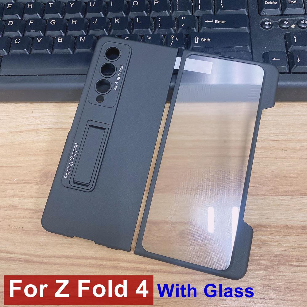 Чехол для Samsung Galaxy Z Fold 4 3, крышка, рамка, боковой слот для ручки, матовый чехол с магнитным кронштейном для Z Fold4 Fold3 5g (Нет ручки )