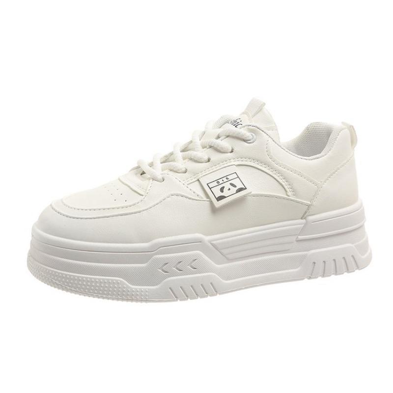 Модные простые женские кроссовки на платформе, модные удобные кроссовки на шнуровке, маленькие белые туфли, студенческие кеды, нескользящая вулканизированная обувь