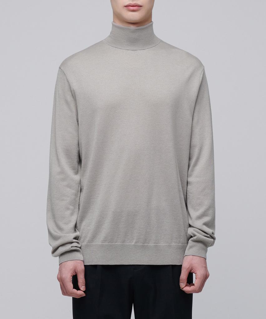 MUSINSA STANDARD Merino Wool Blend High-Gauge Turtleneck Knit [Mushroom]