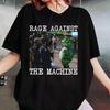 Rage Against The Machine Футболка с принтом лягушки для протеста в Портленде Женская Унисекс Повседневная Хлопковая Футболка с Графическим Принтом Круглый Вырез Уличный Стиль Топы Футболка
